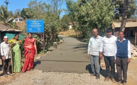 हिरडस मावळ : मौजे नांदगाव समतानगर रस्ता काँक्रिटीकरणाचे काम पूर्ण