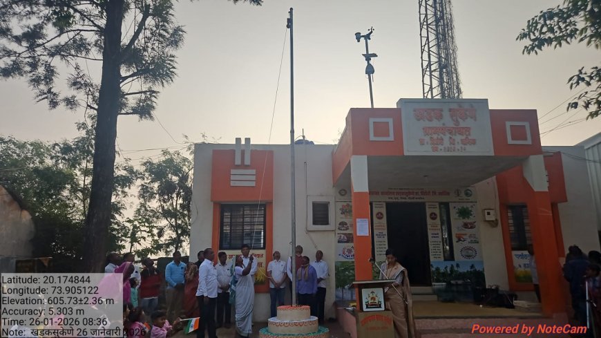 ग्रामपंचायत खडक सुकेणे येथे विधवा व एकल महिलांच्या हस्ते ध्वजारोहण — समाजात सन्मानाची नवी परंपरा
